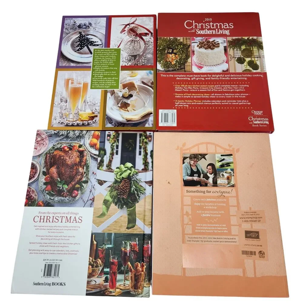 Lot Of 4 Holiday DIY Cookbooks Crafts & Home Decor Ideas Seasonal Bundle Books